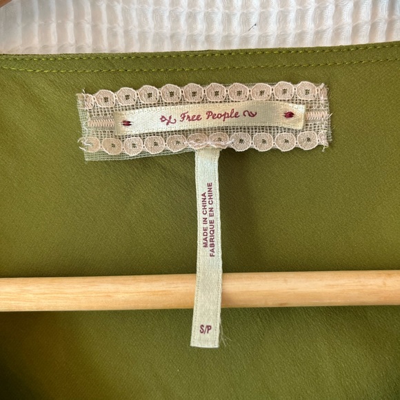 Free People Silk Button Up Bell Sleeve Top - Picture 6 of 6